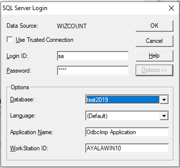 הגדרת משתמש של SQL - חשבשבת מערכת ERP