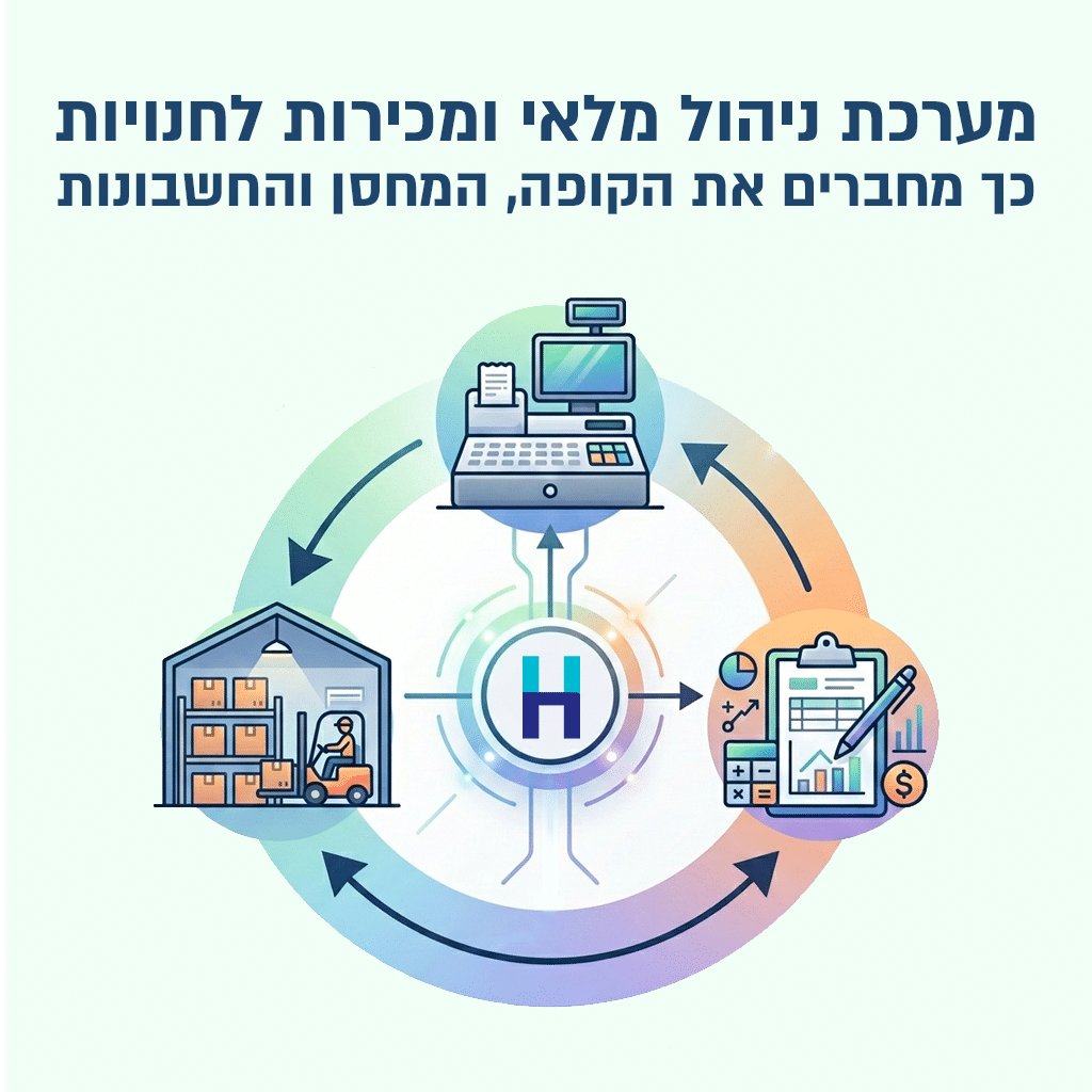 מערכת ניהול מלאי ומכירות לחנויות – כך מחברים את הקופה, המחסן והחשבונות